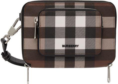 burberry small canvas check messenger bag|farfetch Burberry Messenger bag.